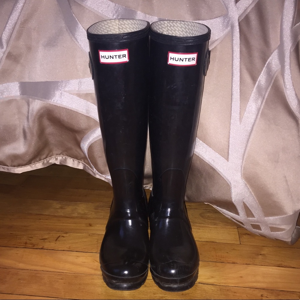 Hunter Rainboots Tall Glossy Black